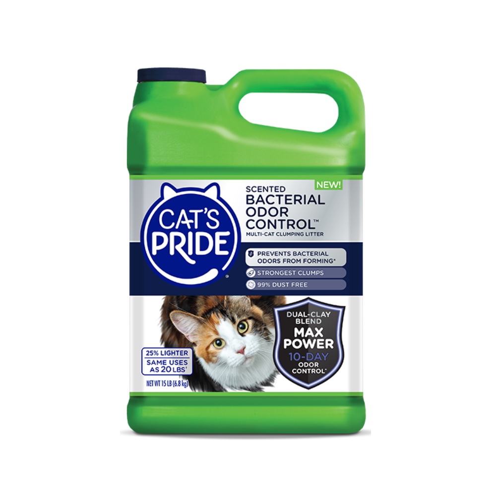 Cat's Pride Max Power Bacterial Odor Control Scented Cat Litter, 15 lb