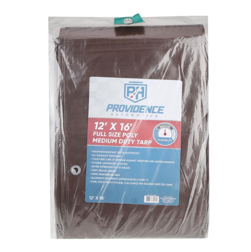 Providence Medium Duty 12 x 16 Tarp, Brown/Green 892010204 Rural King