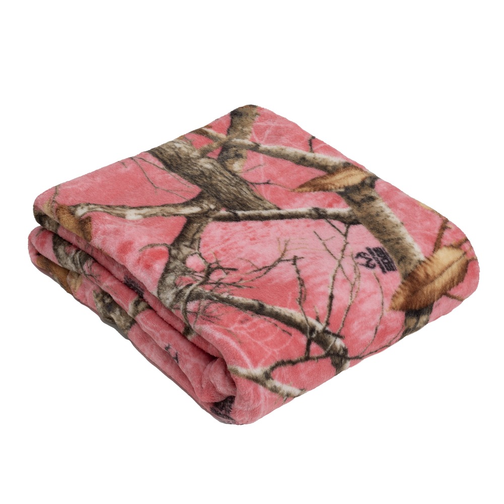 Camo Throw Realtree Throw Blanket Real Tree Throw Pink Flamingo RT