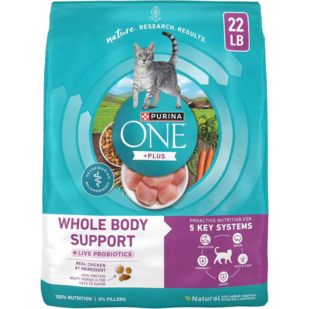 Purina ONE Plus Whole Body Support Chicken Flavored Dry Cat Food