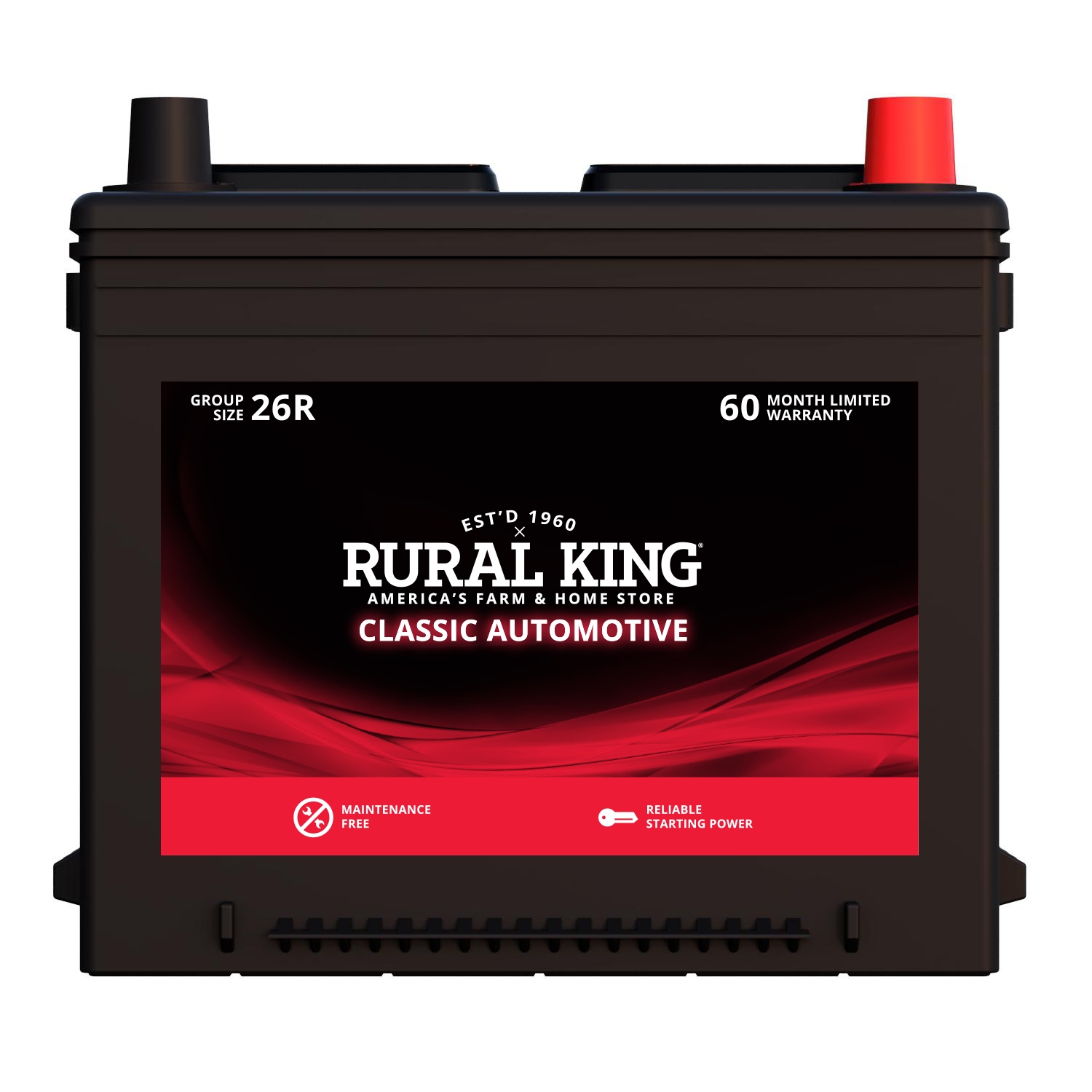 Rural King Classic Automotive Battery, Group Size 26R | Rural King