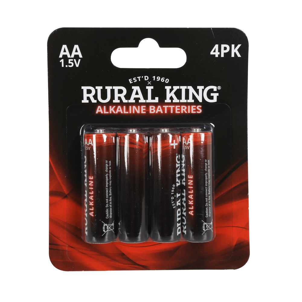Rural King AA Alkaline Batteries, 4 Pack AA4PKALK Rural King