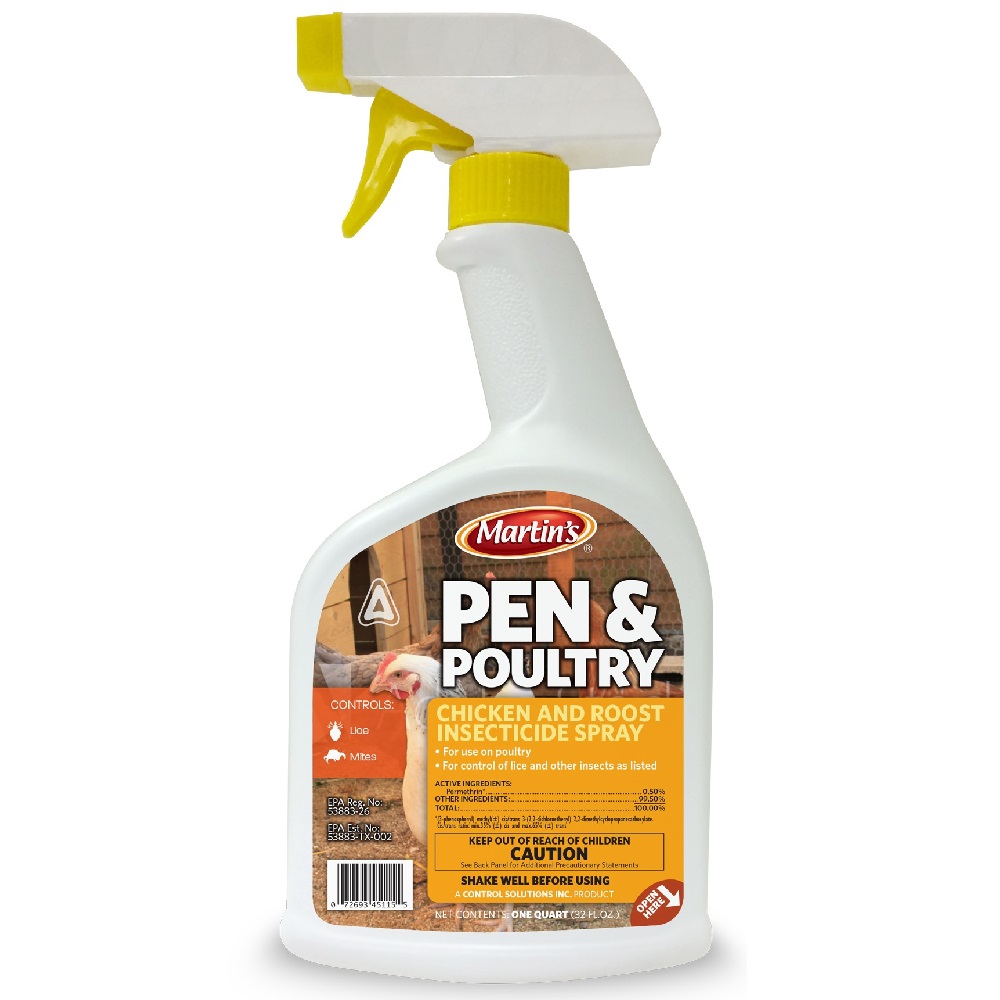 Martin's Pen & Poultry Chicken and Rooster Insecticide Spray, 1 Qt