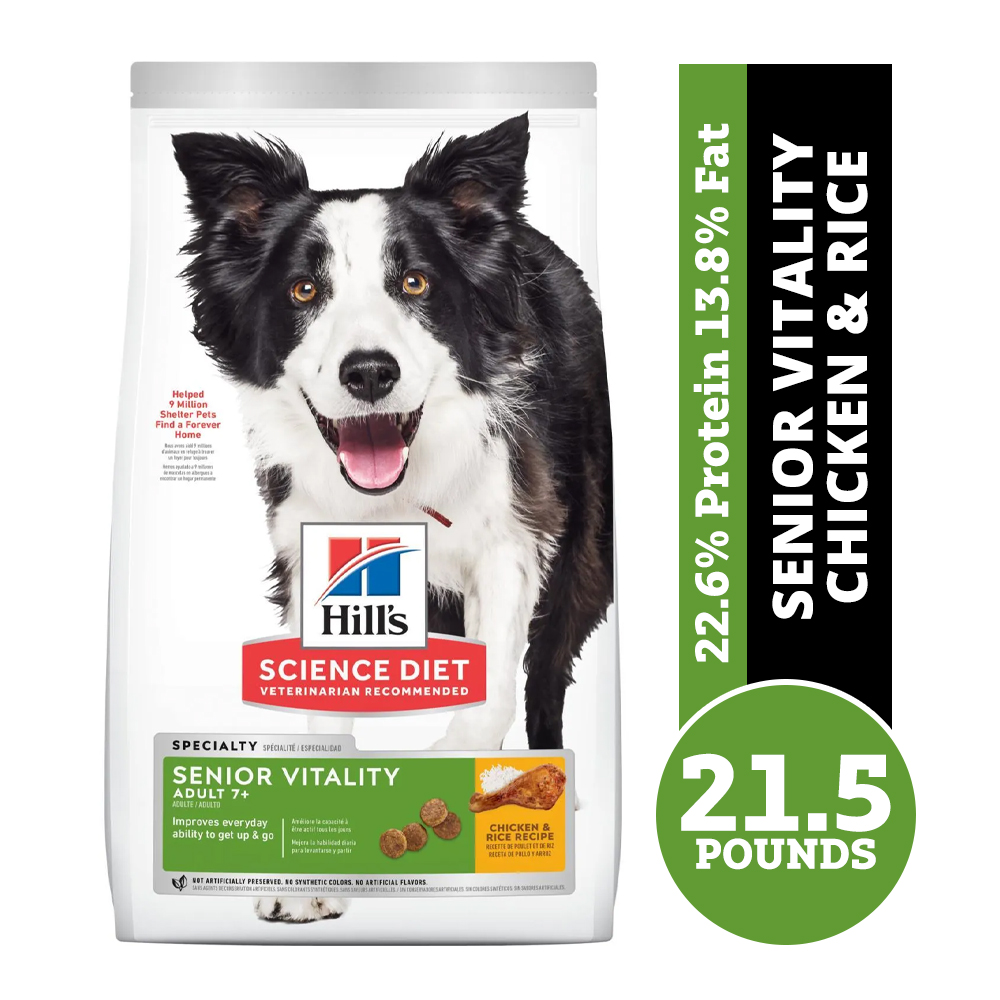 Hill's Science Diet Adult 7+ Senior Vitality Chicken & Rice Recipe Dry