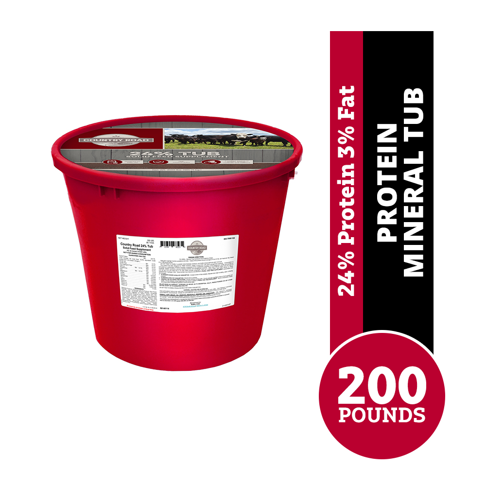 Country Road 24% Protein Mineral Tub, 200 lb.