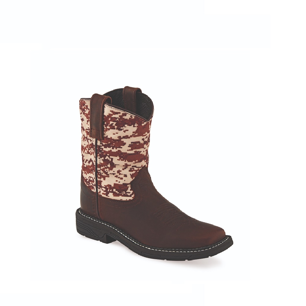 Bottes Western Femme Jama Old West Cuir Noir – MB2058L (mi-mollet, Carré, Fermeture éclair)