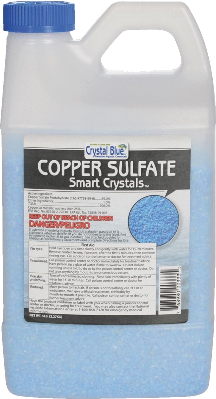 Sanco Industries Crystal Blue Copper Sulfate, 5 lb. Bag 00333 Rural