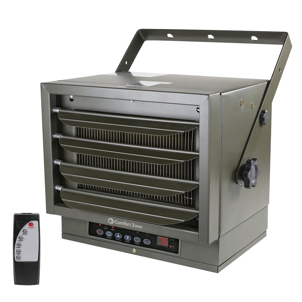 Comfort Zone CeilingMounted FanForced Garage Heater with Remote, 7