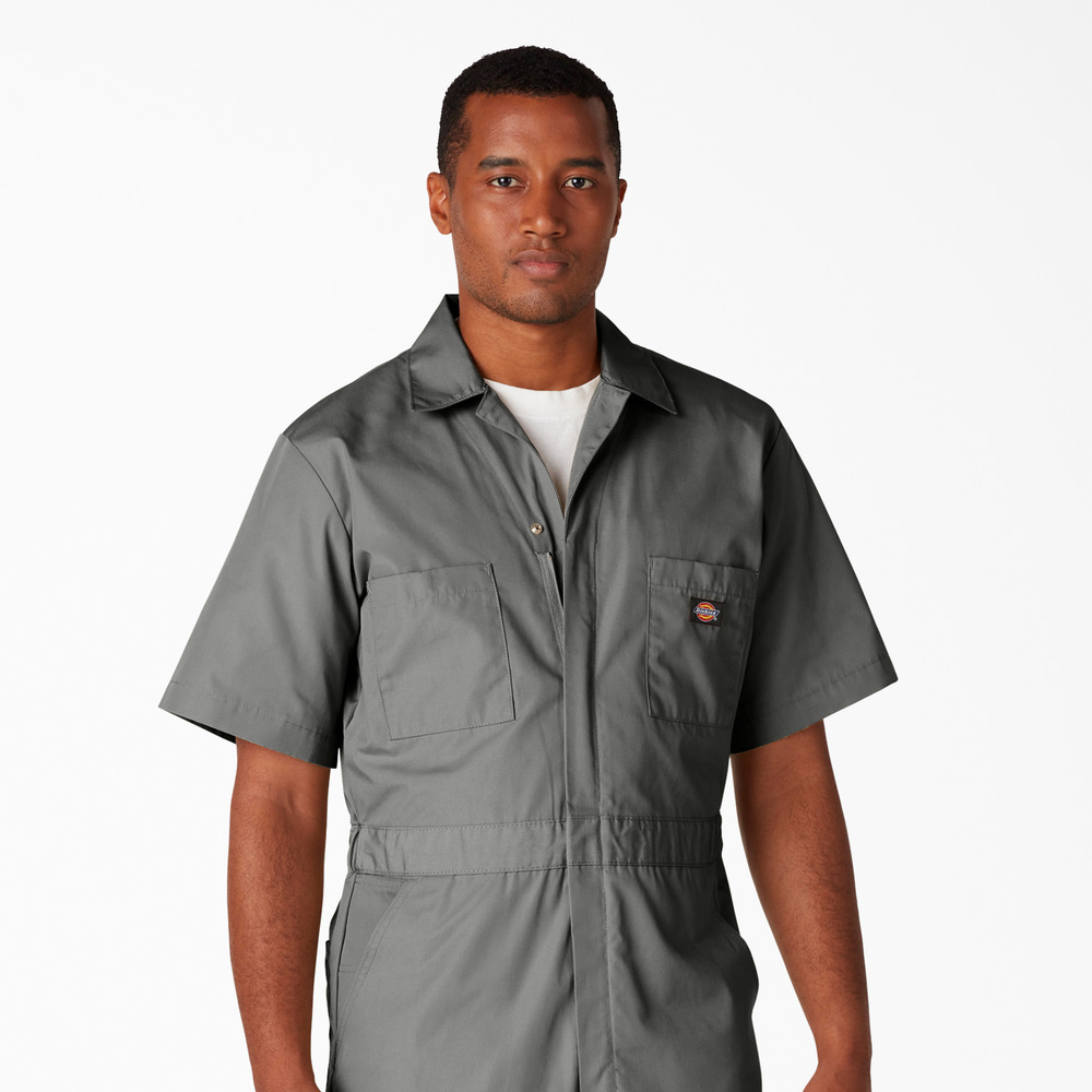 Dickies Mens Short Sleeve Poplin Coverall, Lincoln Green - 33999