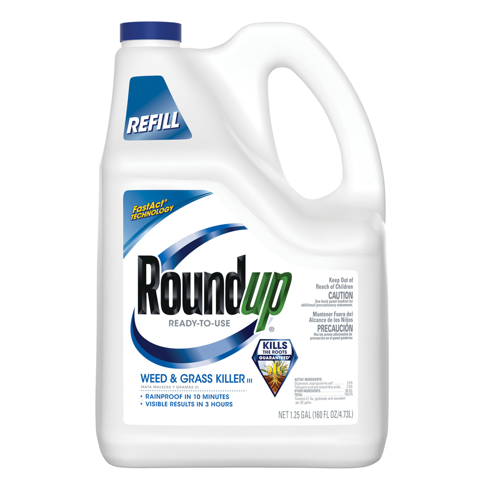 Roundup ReadyToUse Weed & Grass Killer III Refill, 1.25 Gallons