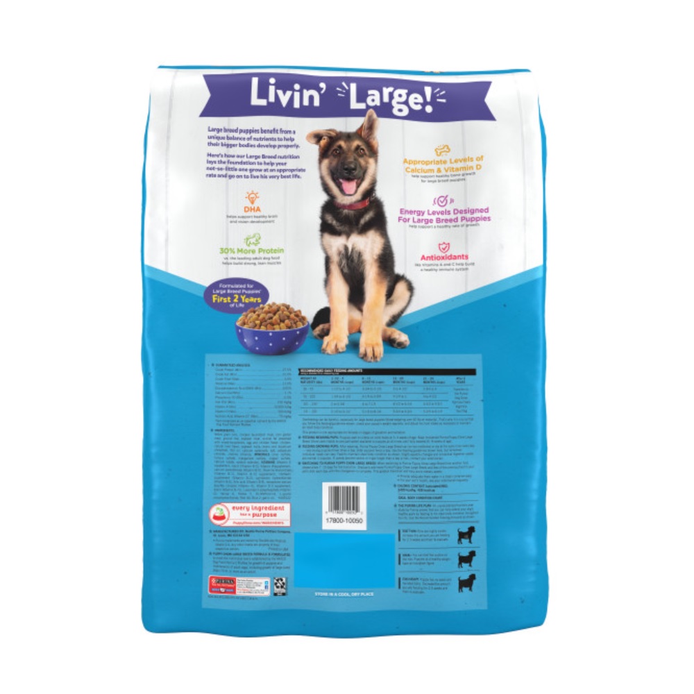 Purina Puppy Chow High Protein Large Breed Dry Puppy Food, With