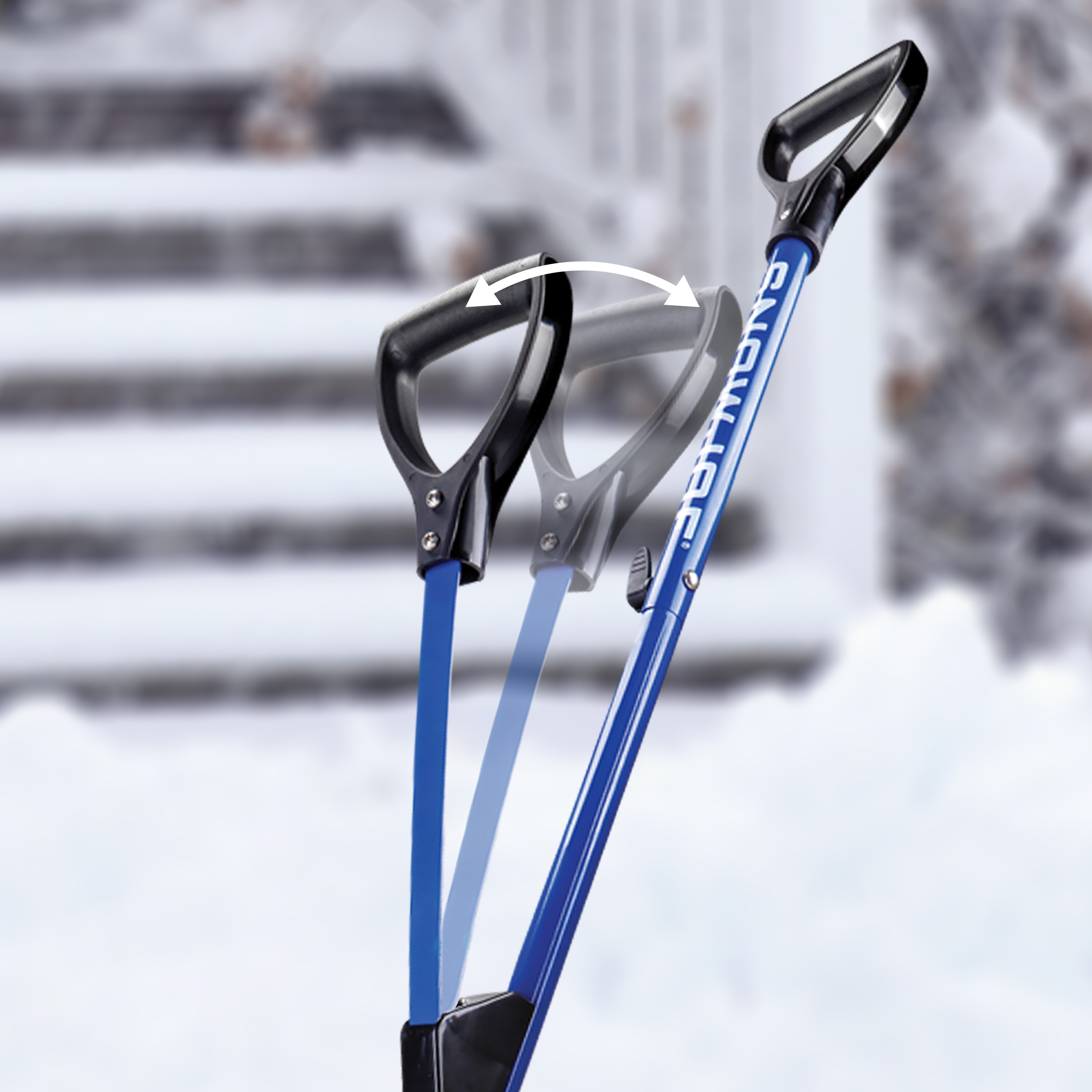 Snow Joe Shovelution 20in Poly Back-Saving Telescoping Snow Shovel