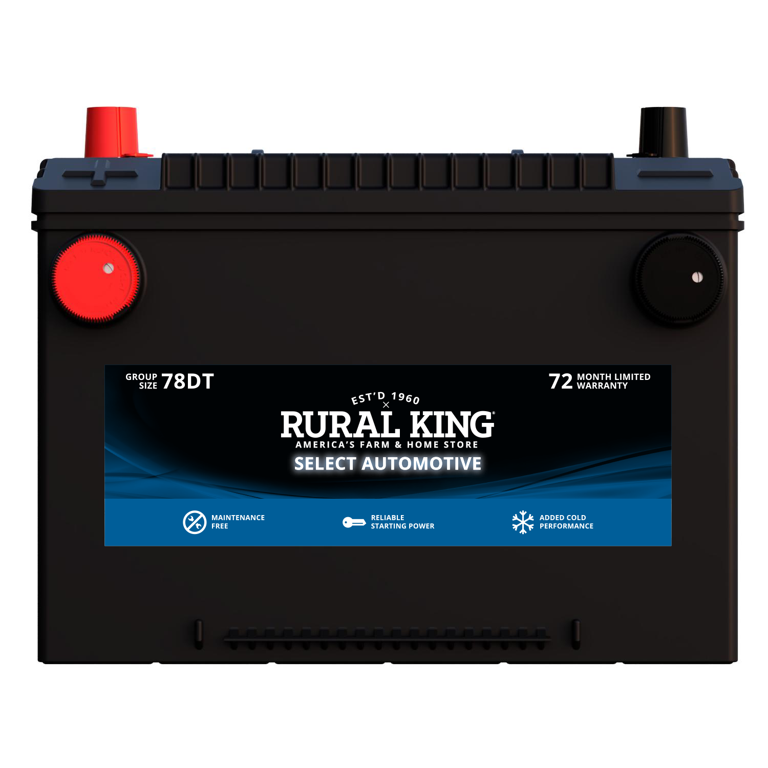 Rural King Side By Side 500 Rural King Select Automotive Battery - 78DT-72 | Rural King