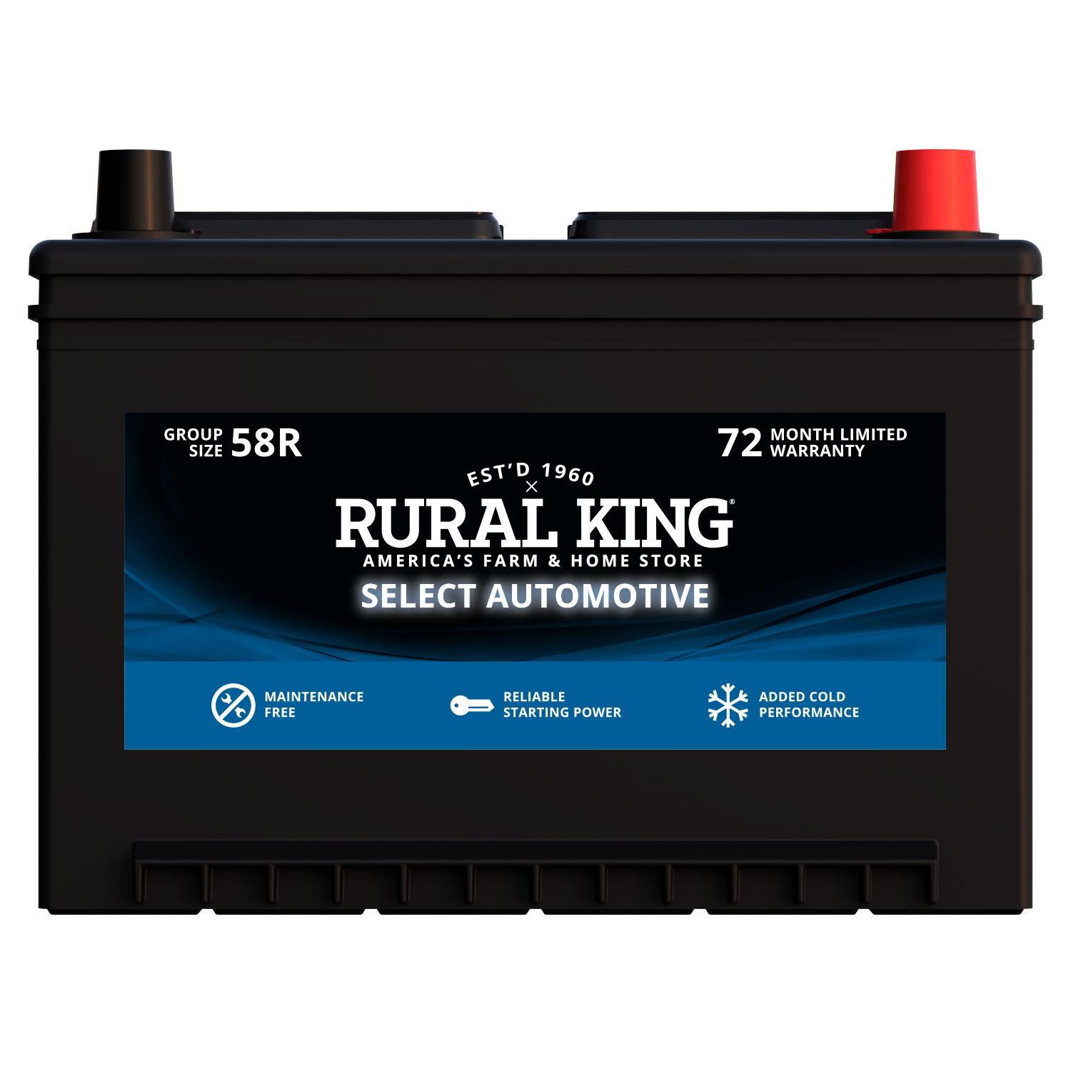 Rural King Select Automotive Battery 58R72 Rural King