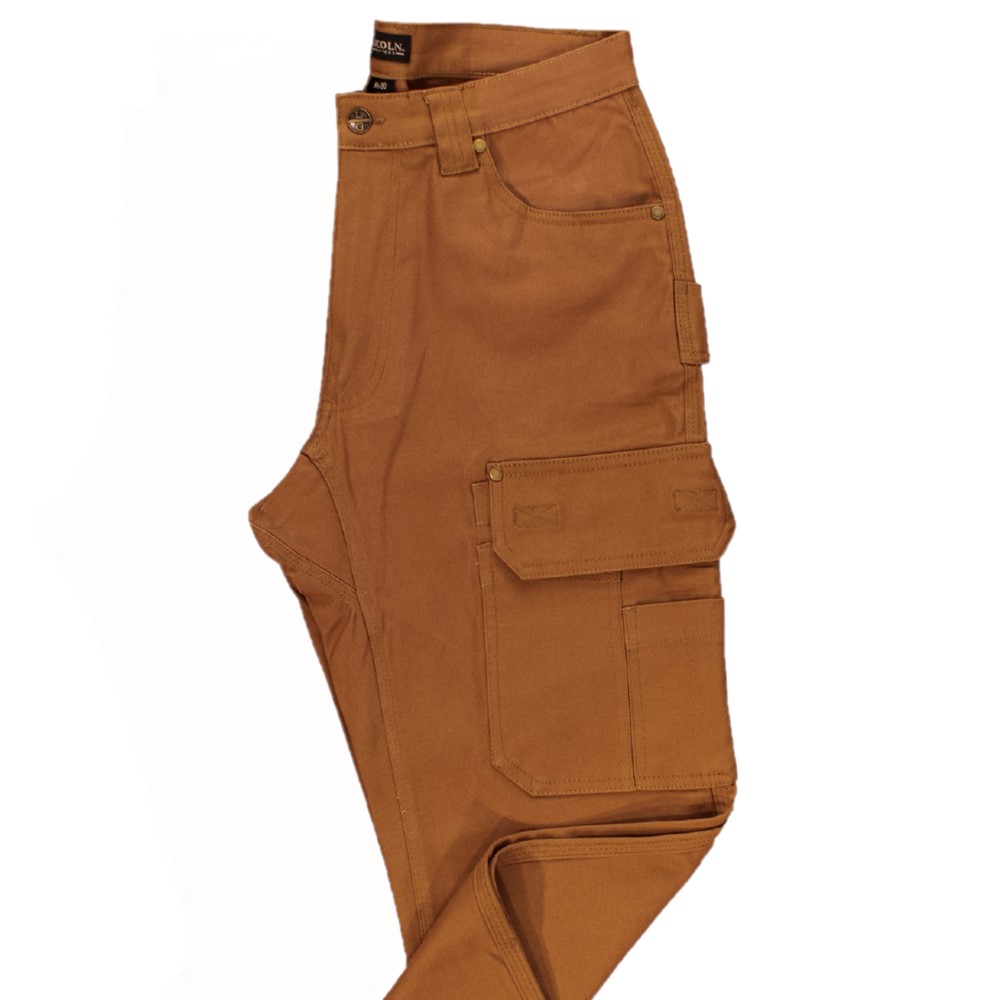 Lincoln Outfitter's Men's Cargo Flex Canvas Pant, Khaki 1242240