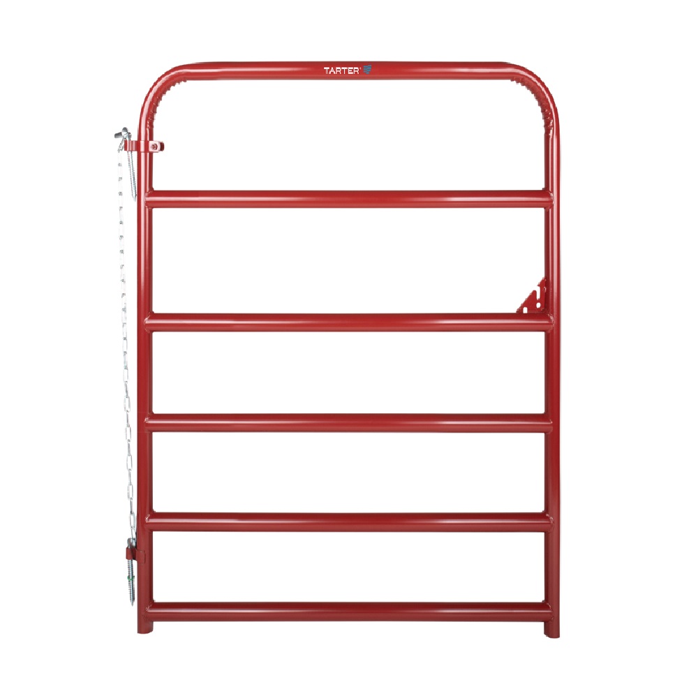 Tarter® 6' 6Bar America Economy Tube Gate, Red 6ER6 Rural King