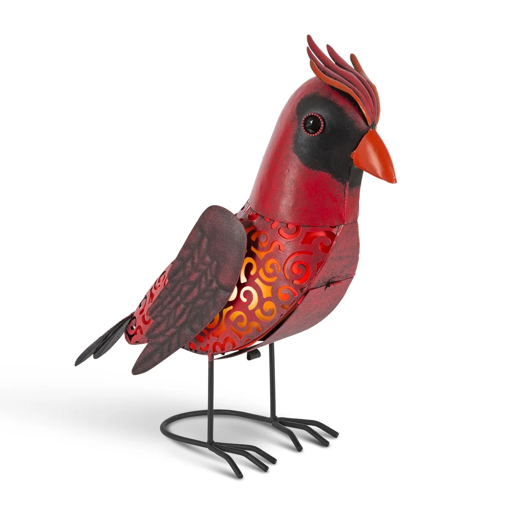 置物  Birds Red Cardinal Amazon.com: Cardinal Decor Garden Stake,Solar Metal Red Cardinal