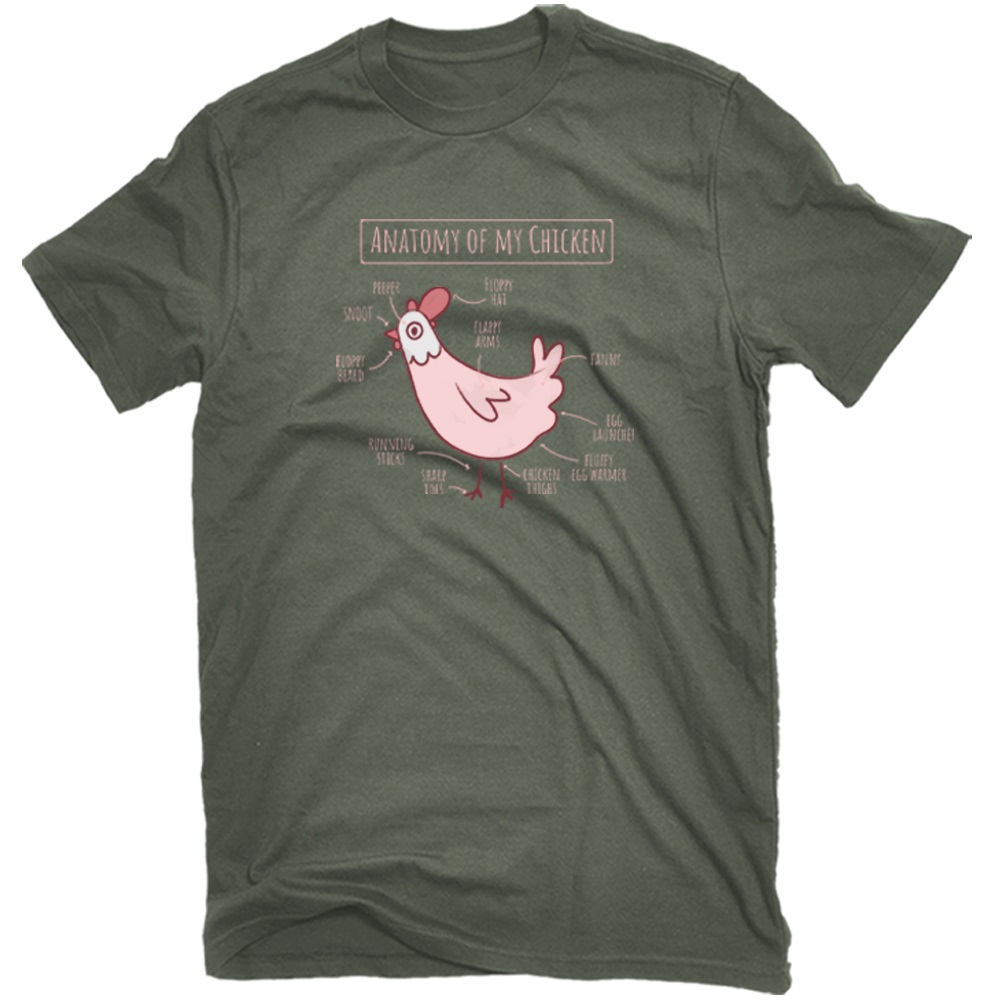 Chick Days Women's Chicken Anatomy Short Sleeve TShirt CDPL102