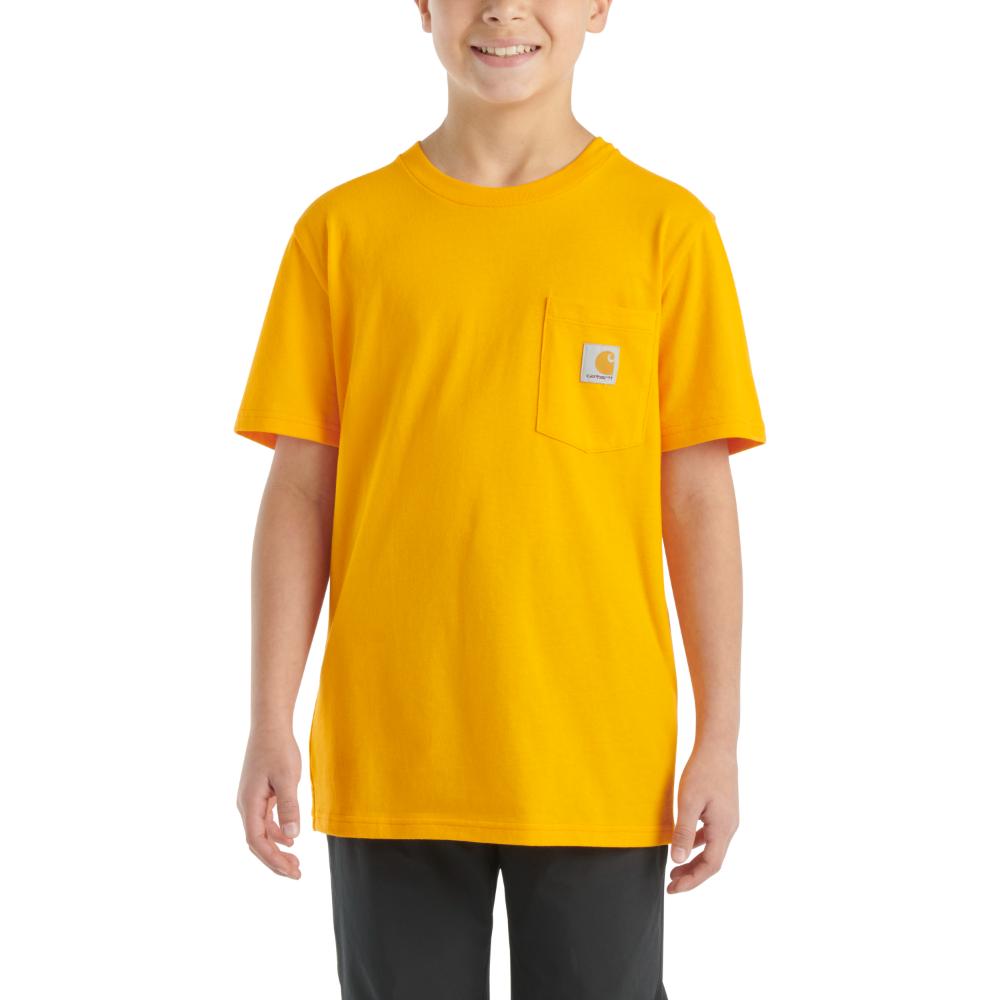 Carhartt Boy's Short-Sleeve Pocket T-Shirt, Bright Marigold