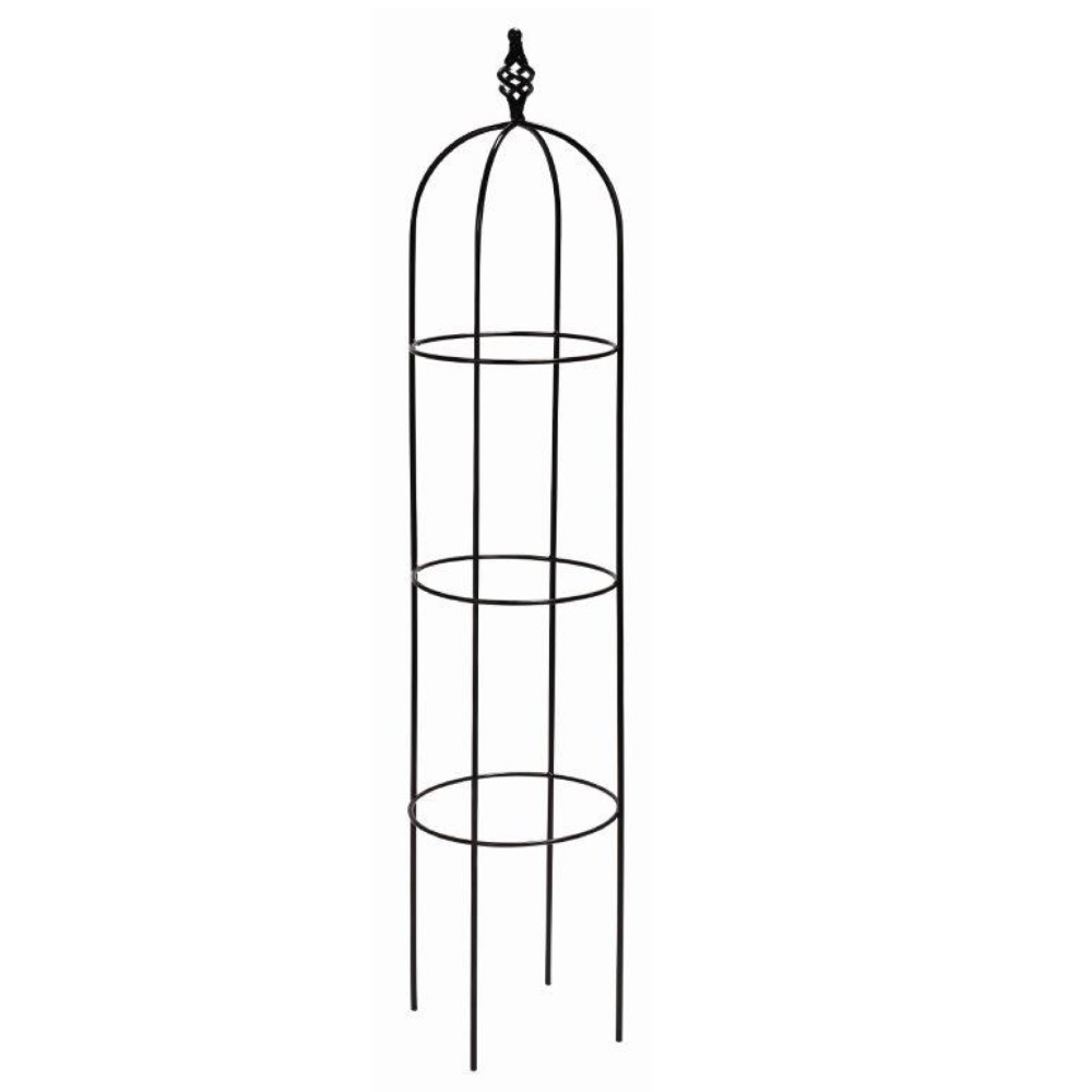 American Gardenworks Obelisk with Spiral Twist, Black OST Rural King