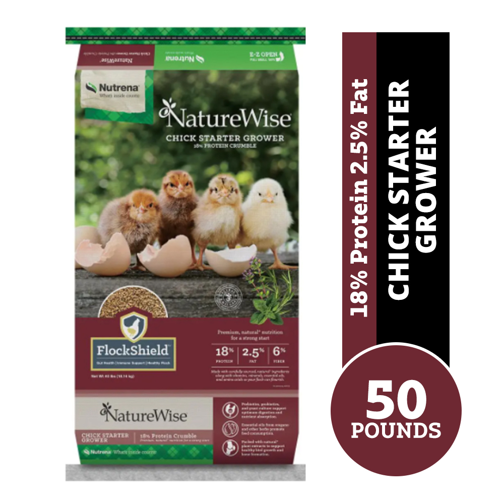 Nutrena NatureWise Chicken 18 Protein Crumble, 50 lb. Bag Rural King