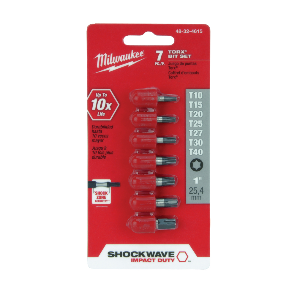 Milwaukee Tools Shockwave 7 Piece Torx 1