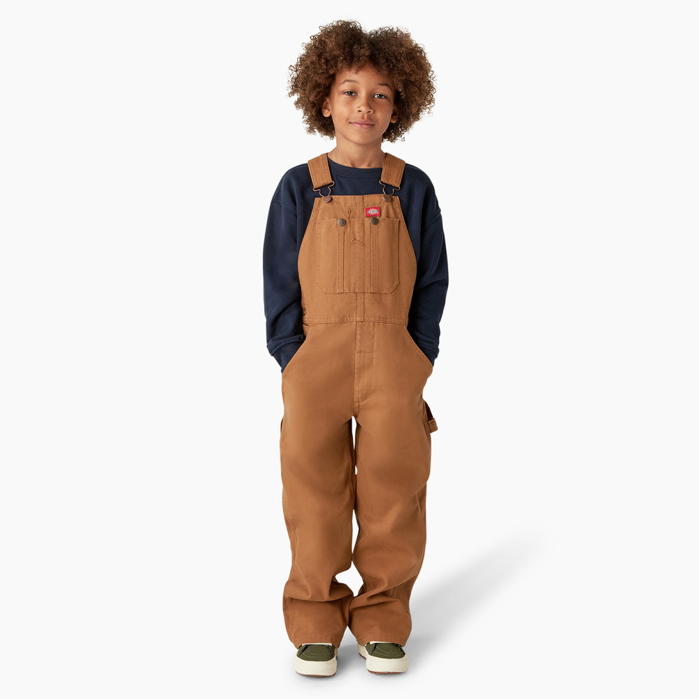 Dickies Kids Duck Bib Overall, Rinsed Brown Duck - KB103 | Rural King