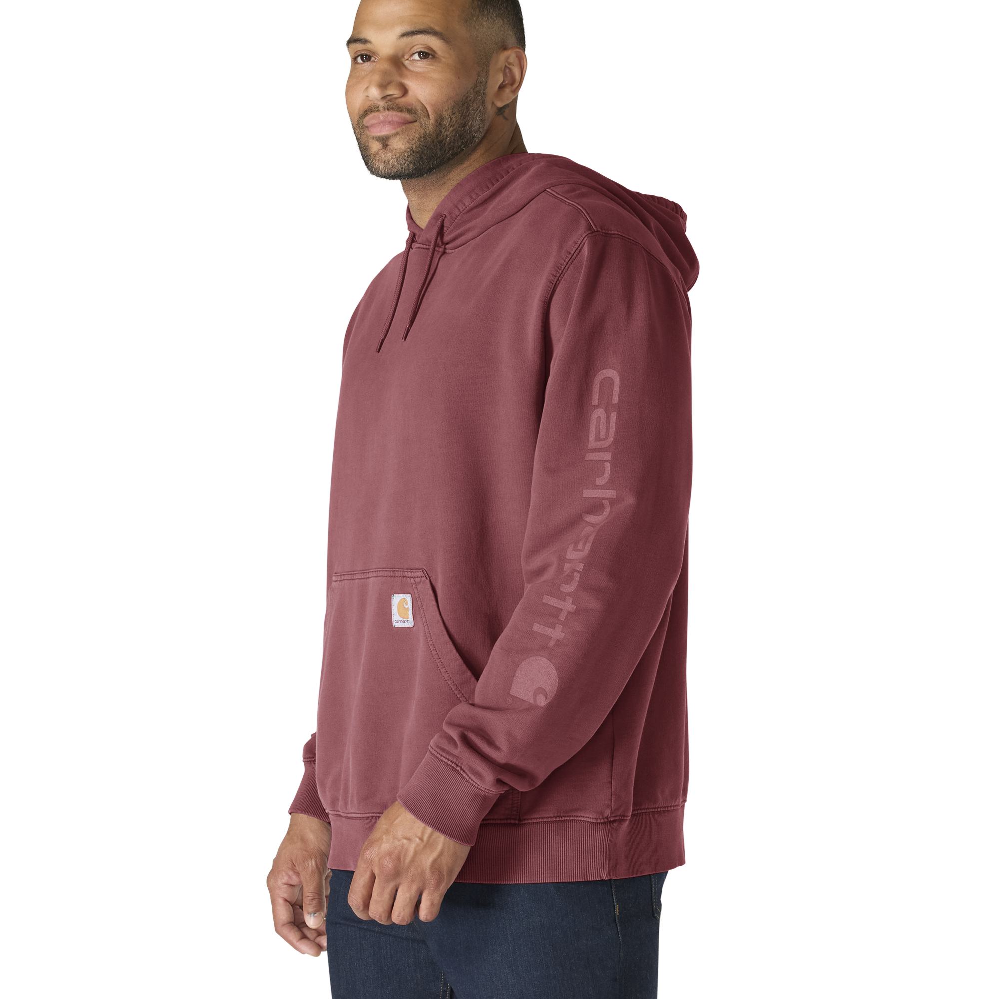 Carhartt Men's Loose Fit Midweight Logo Sleeve Graphic Hoodie