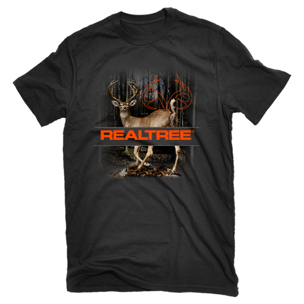 RK RealTree Men's Buck Look Back Short Sleeve TShirt RTP3006
