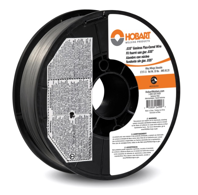 Blue Demon 58FC-G .045" Hardfacing Flux Core Welding Wire - 10 Lb Spool, Gasless